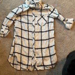 Plaid button-down dress